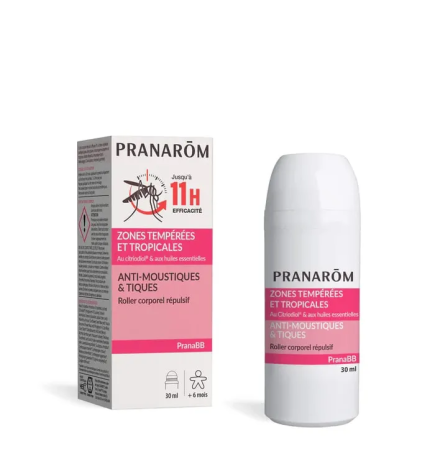 Pranarôm – PRANABB Roller Anti-Moustiques Bébé, 30 ml