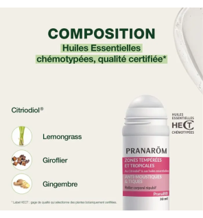 Pranarôm – PRANABB Roller Anti-Moustiques Bébé, 30 ml