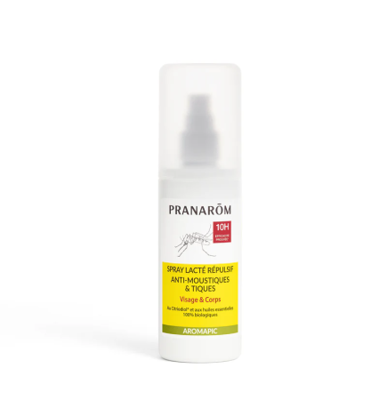 Pranarôm – Spray lacté anti-moustiques et tiques Aromapic, 100 ml