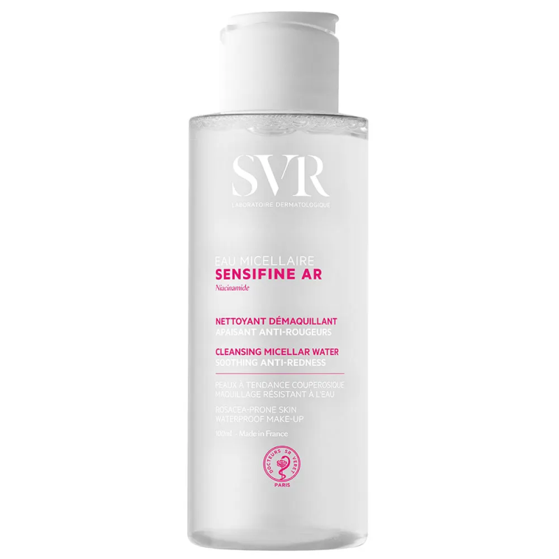 SVR – Sensifine AR Eau Micellaire Anti-Rougeurs Nettoyante et Démaquillante, 100 ml