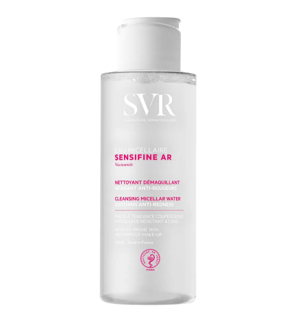 SVR – Sensifine AR Eau Micellaire Anti-Rougeurs Nettoyante et Démaquillante, 100 ml