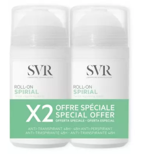 SVR – Spirial Déodorant Anti-Transpirant 48H Roll-On, 2 x 50 ml