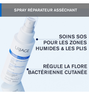 Uriage – Bariéderm-Cica Spray asséchant réparateur Cuivre-Zinc, 100 ml