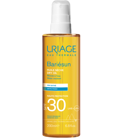 Uriage – Bariésun huile sèche SPF30 spray corps et cheveux, 200 ml