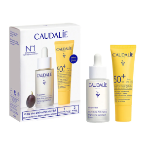 Caudalie – Vinoperfect duo éclat anti-taches sérum & fluide SPF50+, 30 ml + 20 ml
