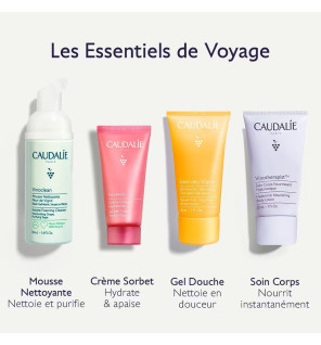 Caudalie – Trousse les essentiels soins visage et corps, 4 formats voyage