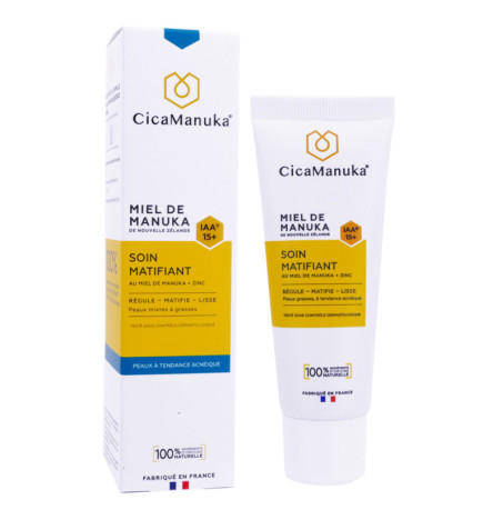 Cicamanuka – Soin matifiant visage miel de manuka, 40 ml