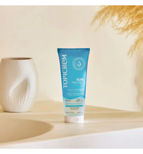 Topicrem – Sun Protect Gel Douche Réhydratant Visage et Corps Peaux Sensibles, 200 ml