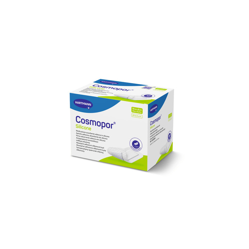 Hartmann – Cosmopor Silicone Pansements stériles 10 x 8 cm, 10 unités