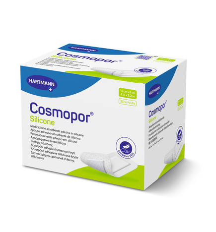 Hartmann – Cosmopor Silicone Pansements stériles 10 x 8 cm, 10 unités