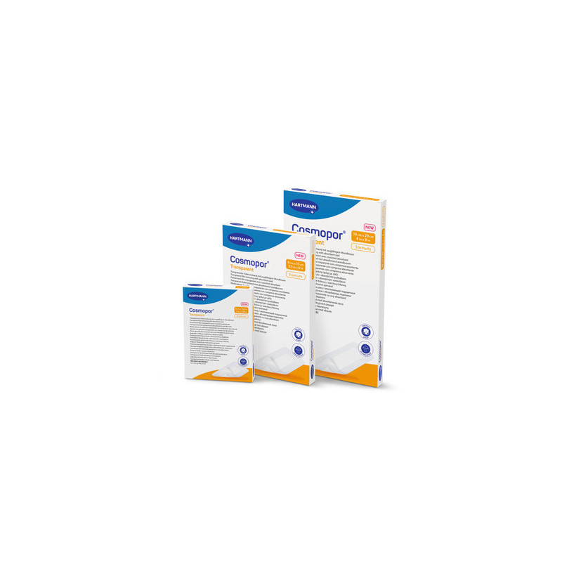 Hartmann – Cosmopor Transparent Pansements stériles 5 x 7,2 cm, 5 unités