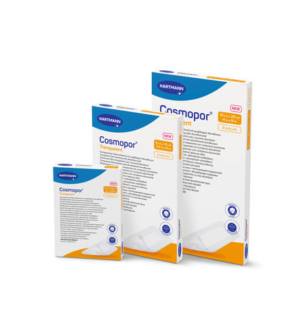Hartmann – Cosmopor Transparent Pansements stériles 5 x 7,2 cm, 5 unités