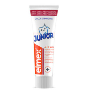 Elmex – Dentifrice Junior A‑Caries Pro Color Changing, 75 ml