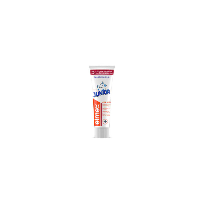Elmex – Dentifrice Junior A‑Caries Pro Color Changing, 75 ml