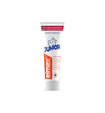 Elmex – Dentifrice Junior A‑Caries Pro Color Changing, 75 ml