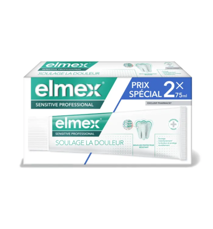 Elmex – Dentifrice Sensitive Professional Dents Sensibles, 2 x 75 ml