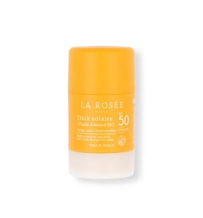 La Rosée – Stick Solaire à l’Huile d’Abricot Bio SPF50 Visage et Corps, 18 g