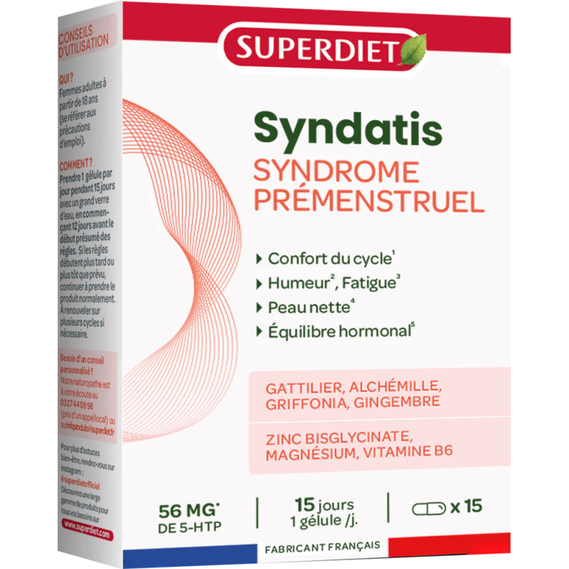 Super Diet – Complexe Syndrome Prémenstruel Bio, 15 gélules