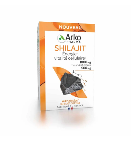 Arkopharma – Arkogélules Shilajit Énergie Vitalité Cellulaire, 60 gélules