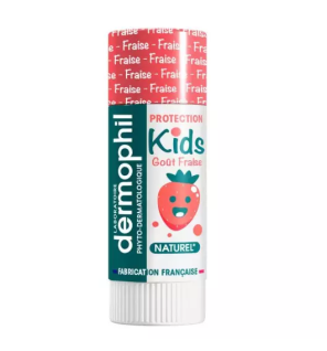 Dermophil Indien – Stick Lèvres Protection Kids Goût Fraise, 4 g