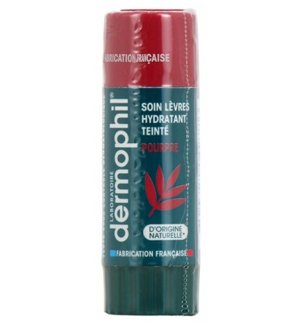 Dermophil Indien – Soin Lèvres Hydratant Teinté Pourpre, 4 g