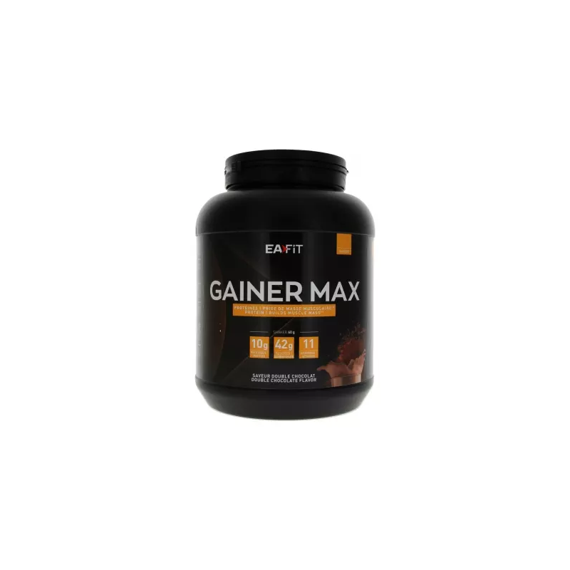 Eafit – Gainer Max Double Chocolat Construction Musculaire, 1,1 kg