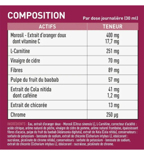 Eafit – Minceur 360 Morosil L-Carnitine Goût Pêche Framboise, 600 g