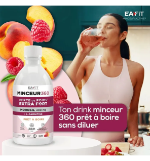 Eafit – Minceur 360 Morosil L-Carnitine Goût Pêche Framboise, 600 g