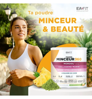 Eafit – Minceur 360 Morosil Collagène Acide Hyaluronique Goût Matcha Exotique, 275 g
