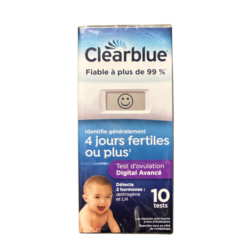 Clearblue – Test d’ovulation digital avancé, 10 tests