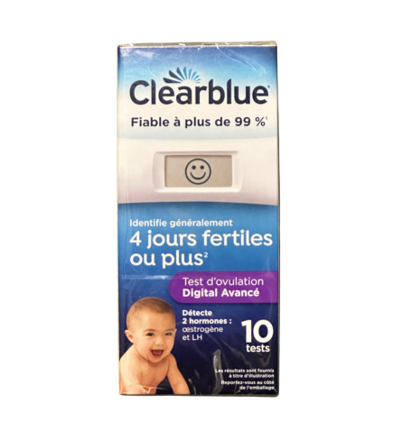Clearblue – Test d’ovulation digital avancé, 10 tests