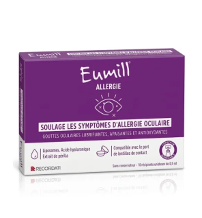 Eumill – Solution oculaire allergie monodoses, 10 x 0,5 ml