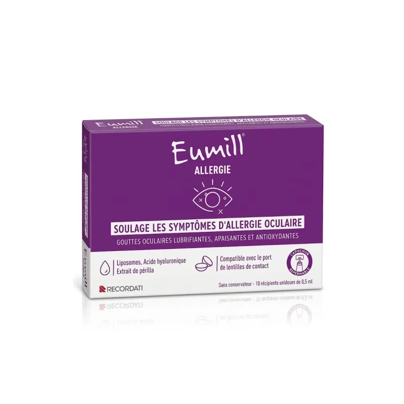 Eumill – Solution oculaire allergie monodoses, 10 x 0,5 ml