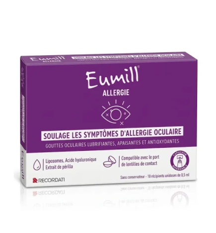 Eumill – Solution oculaire allergie monodoses, 10 x 0,5 ml