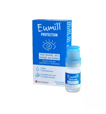 Eumill – Gouttes oculaires protection yeux secs et fatigués, 10 ml