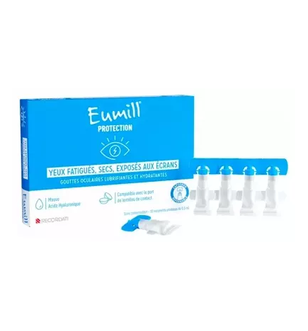Eumill – Repair gouttes yeux secs et fatigués unidoses, 10 x 0,5 ml