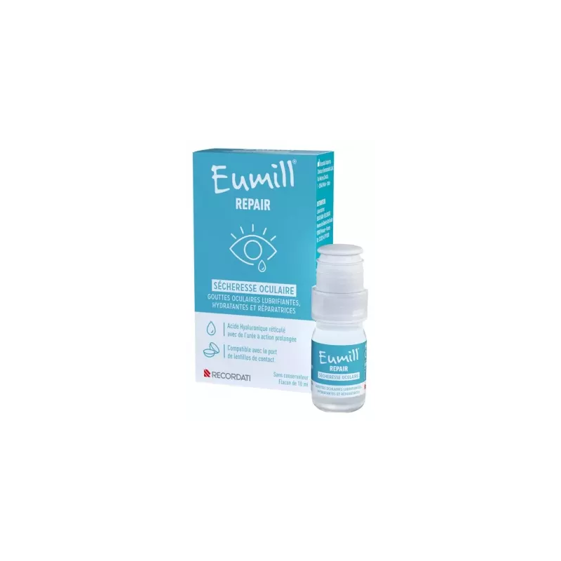 Eumill – Repair gouttes sécheresse oculaire, 10 ml
