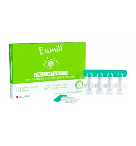 Eumill – Repair gouttes yeux rouges et irrités unidoses, 10 x 0,5 ml