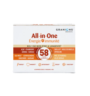 Granions – All In One Énergie Immun, 60 comprimés