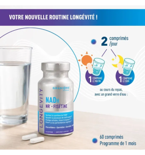 Granions – Complexe Longevity NADH NR Spermidine, 60 comprimés