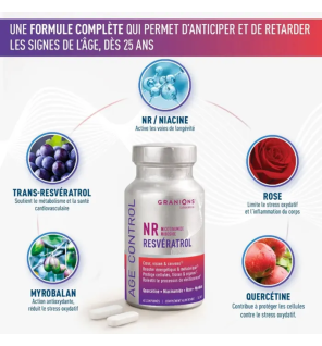 Granions – Complexe Age Control NR Resveratrol Niacinamide Riboside, 60 comprimés