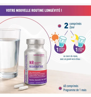 Granions – Complexe Age Control NR Resveratrol Niacinamide Riboside, 60 comprimés