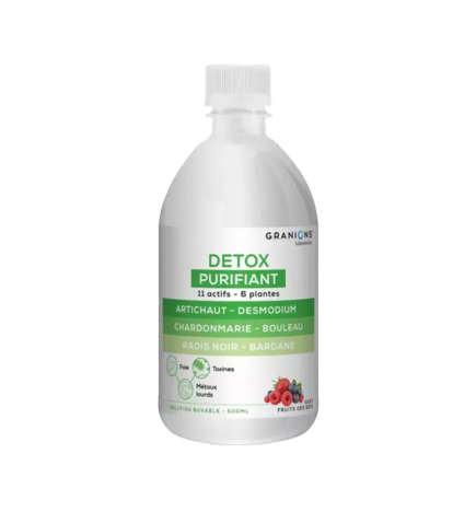 Granions – Minceur Détox Boisson Fruits Rouges, 500 ml