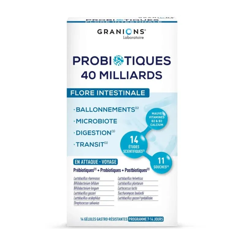 Granions – Probiotiques Flore Intestinale, 14 gélules Granions – Probiotiques Flore Intestinale, 14 gélules
