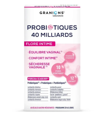 Granions – Probiotiques Flore Intime, 40 gélules