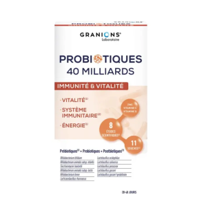 Granions – Probiotiques Immunité et Vitalité, 40 gélules