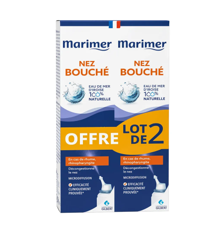 Marimer – Spray Nez & Bouche Rhume Rhinopharyngite, 2 x 100 ml