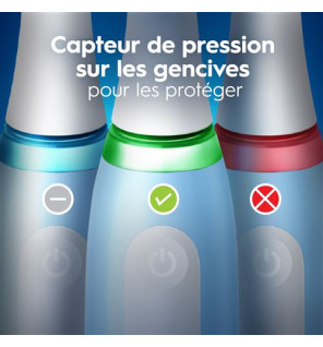 Oral-B – Brosse à dents électrique iO3 Series Ice Blue, 1 unité