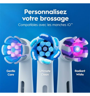 Oral-B – Brosse à dents électrique iO3 Series Ice Blue, 1 unité
