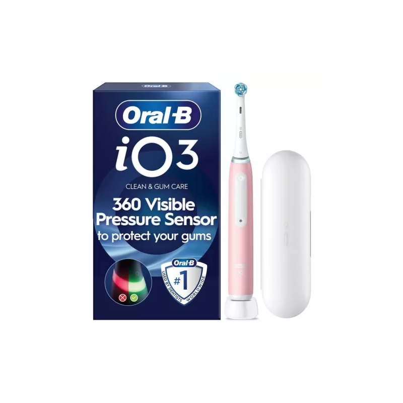 Oral-B – Brosse à dents électrique iO3 Series Rose, 1 unité Oral-B – Brosse à dents électrique iO3 Series Rose, 1 unité